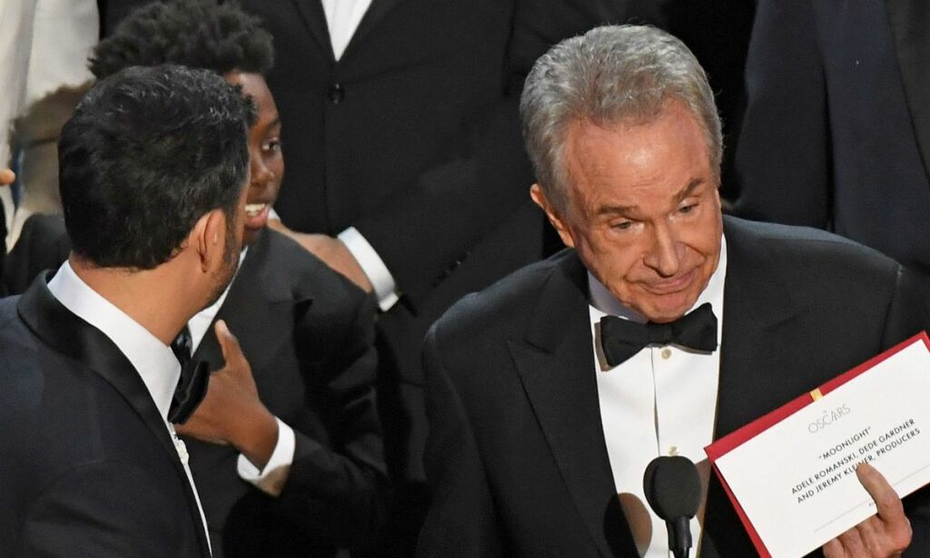 Ropte opp feil vinner. Derfor skjedde tidenes Oscar-tabbe