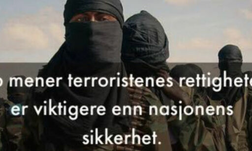 - Potensielle terroristers rettssikkerhet går foran nasjonens sikkerhet