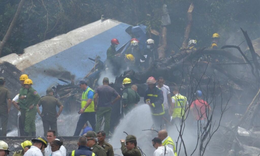   The plane crash in Cuba: 