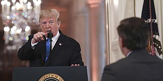 Trump i hissig krangel med journalister under pressekonferanse